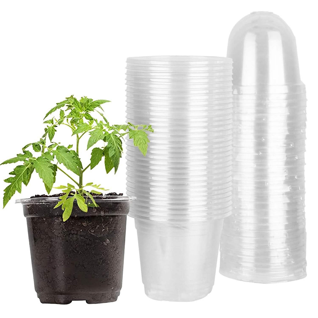 30-Pieces: Plant Nursery Pots PET Flower Seed Starting Pots Container with Dome Drainage Holes by DailySale