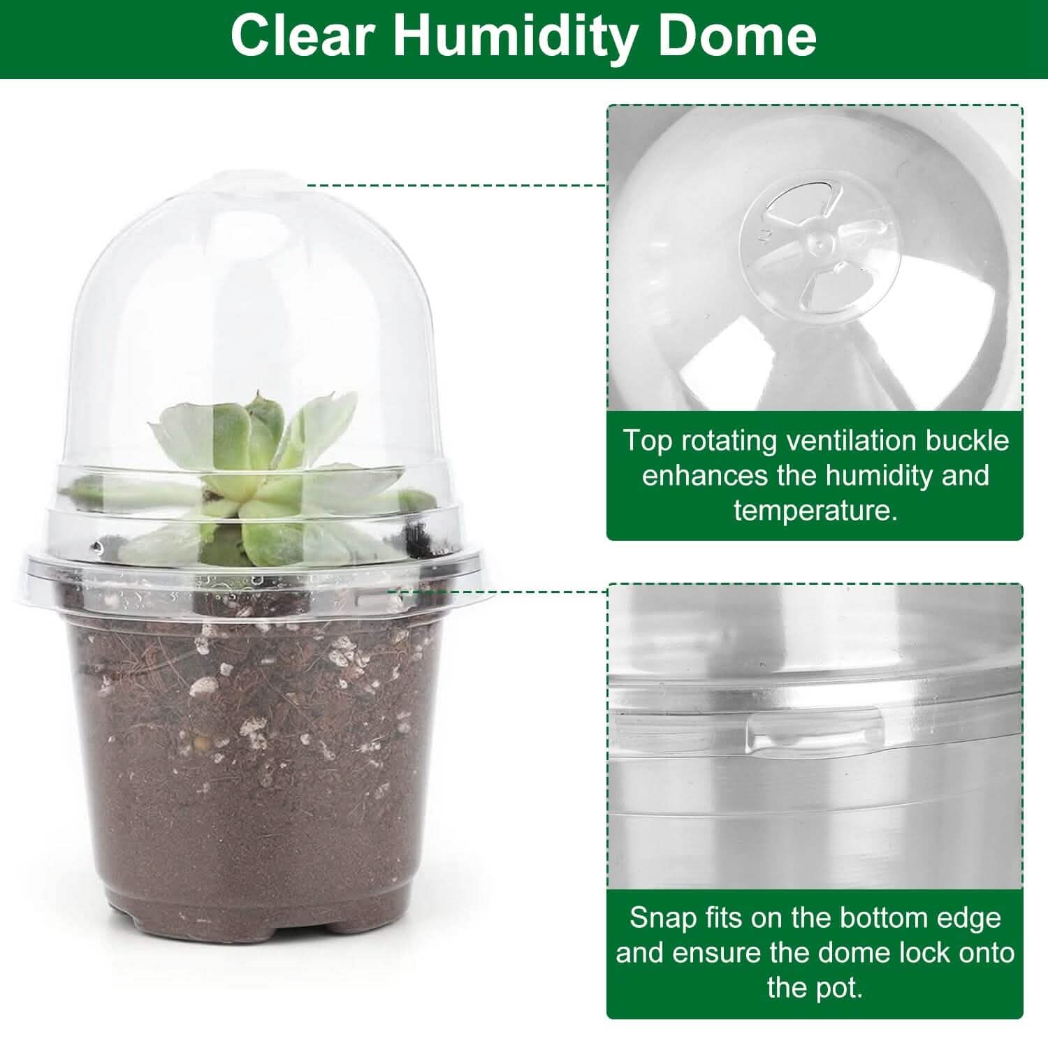 30-Pieces: Plant Nursery Pots PET Flower Seed Starting Pots Container with Dome Drainage Holes by DailySale
