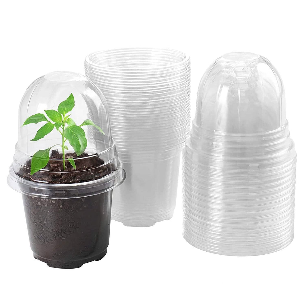 30-Pieces: Plant Nursery Pots PET Flower Seed Starting Pots Container with Dome Drainage Holes by DailySale