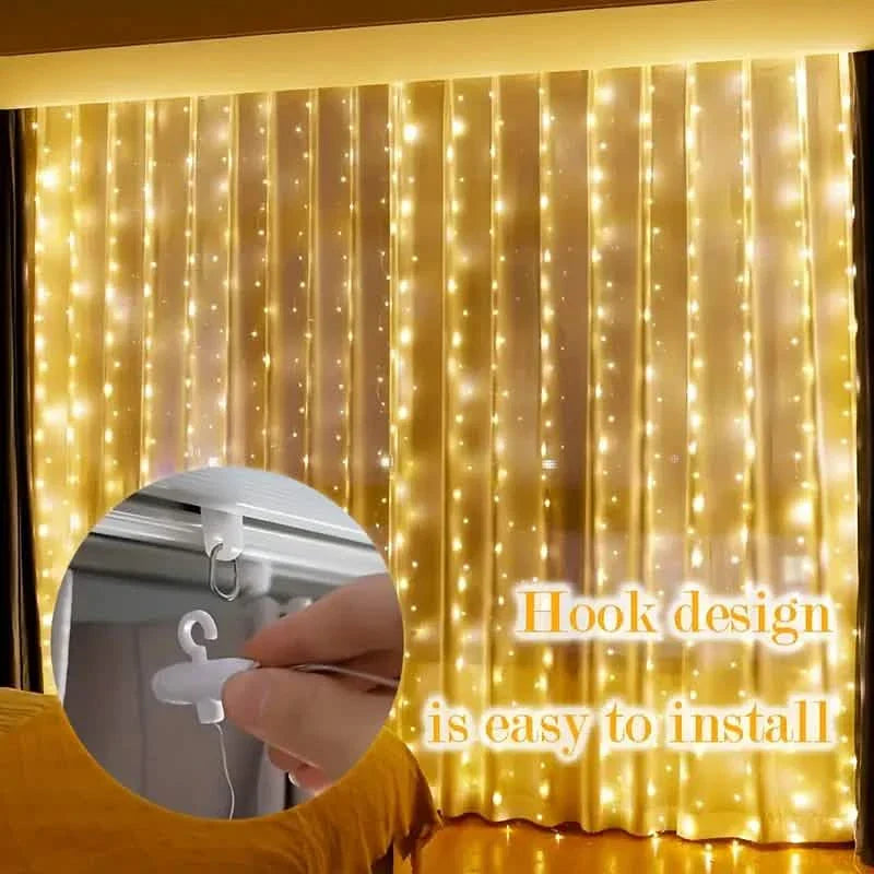 300 LED Curtain Fairy Lights by DailySale