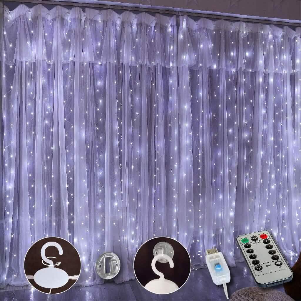 300 LED Curtain Fairy Lights by DailySale