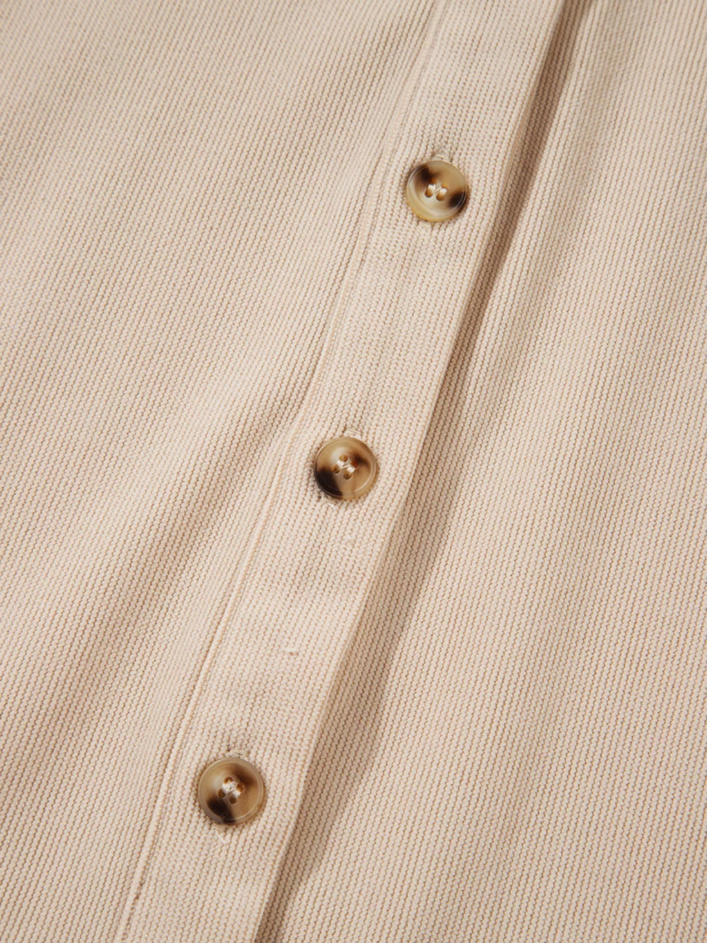 Corduroy Half Button Collared Long Sleeve Mini Dress by Shopiebay