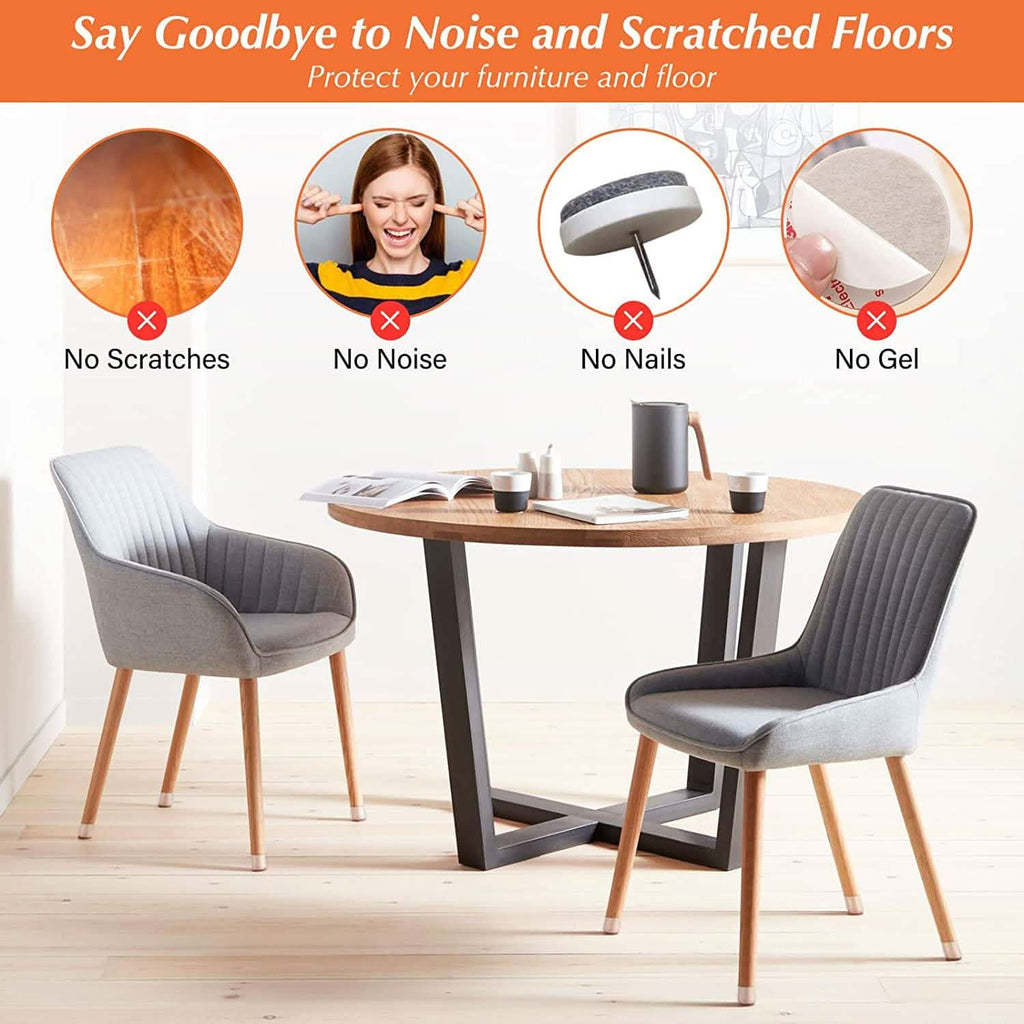 32-Piece: Clear Chair Leg Floor Protectors by DailySale