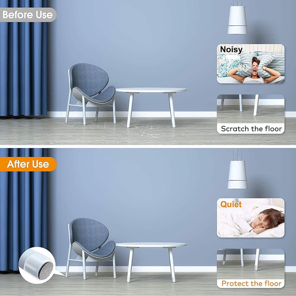 32-Piece: Clear Chair Leg Floor Protectors by DailySale