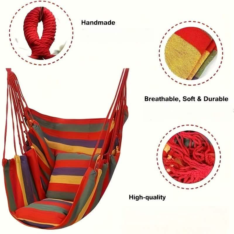 Hammock Chair Canvas – Portable Colorful Stripe Indoor Swing by DailySale