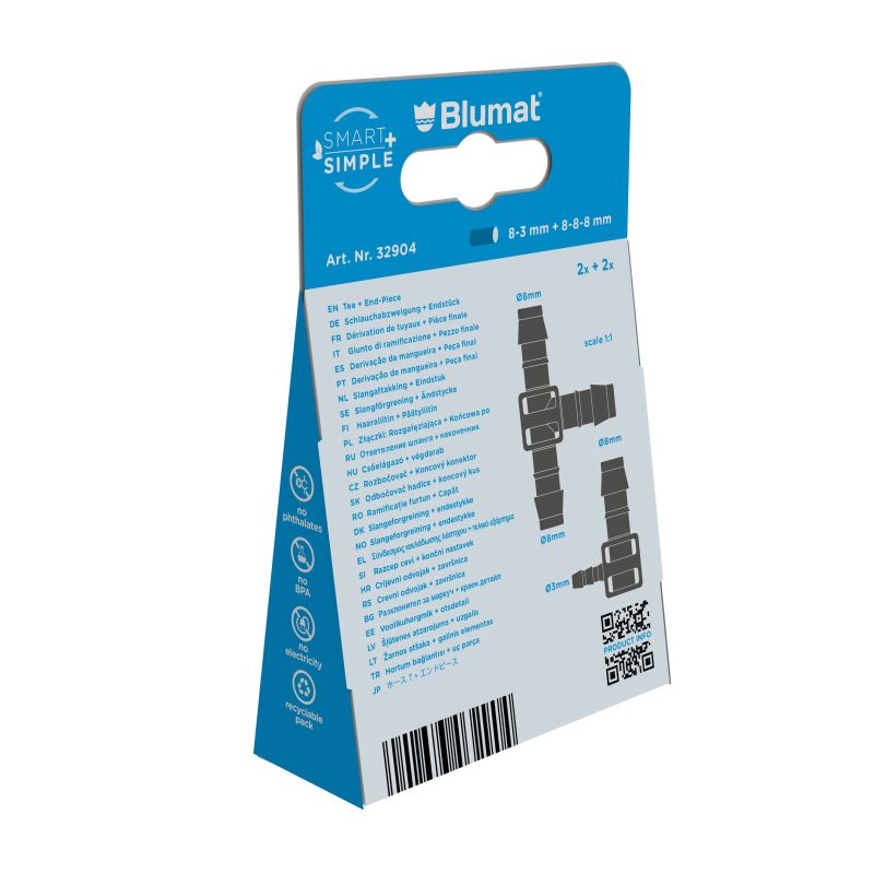 Blumat Tee + End-Piece Connector by Blumat Drip