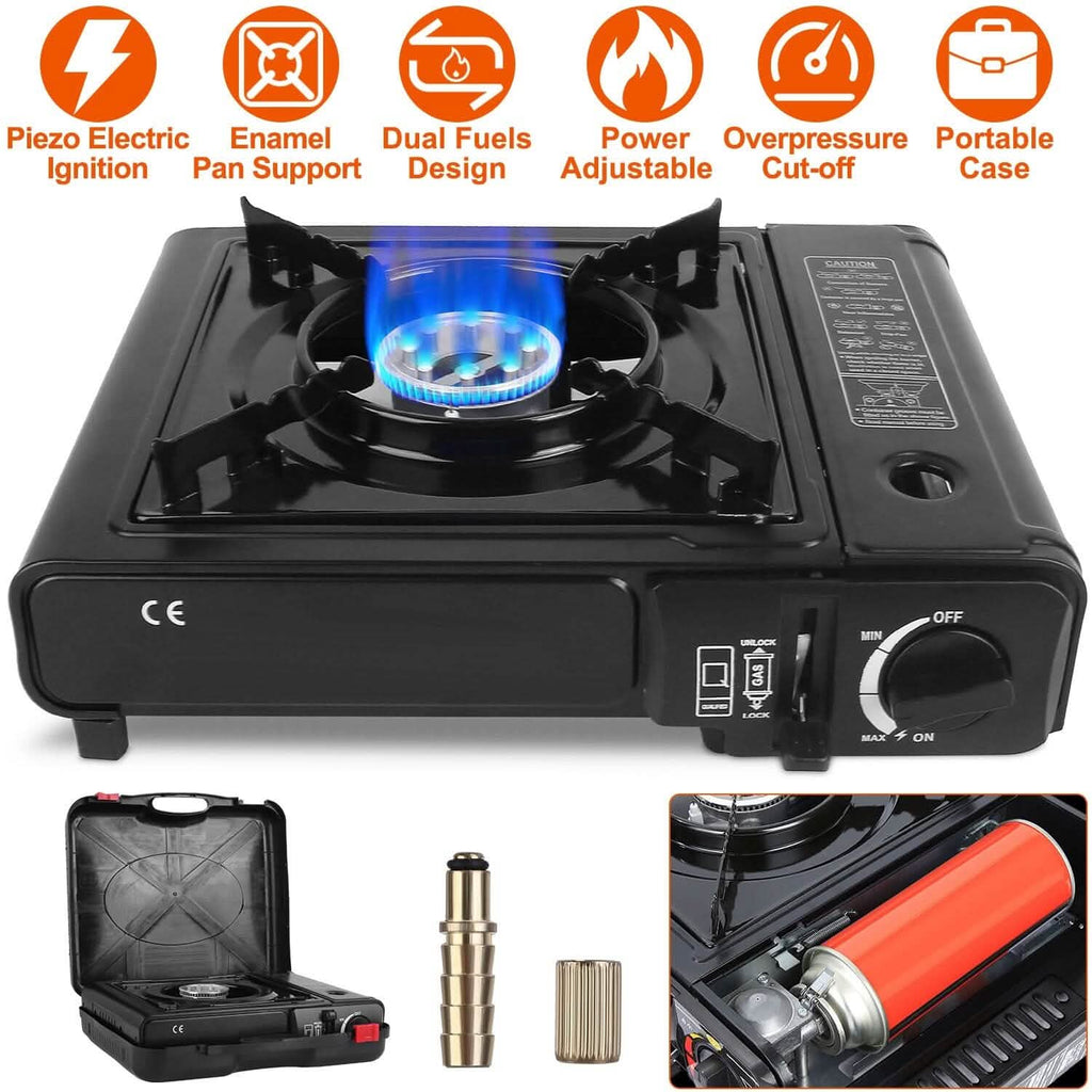 3300W Portable Camping Stove Butane Canister Dual Fuel Burner by DailySale