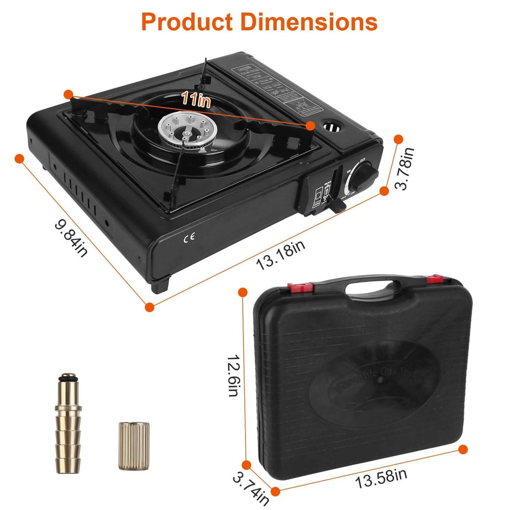 3300W Portable Camping Stove Butane Canister Dual Fuel Burner by DailySale