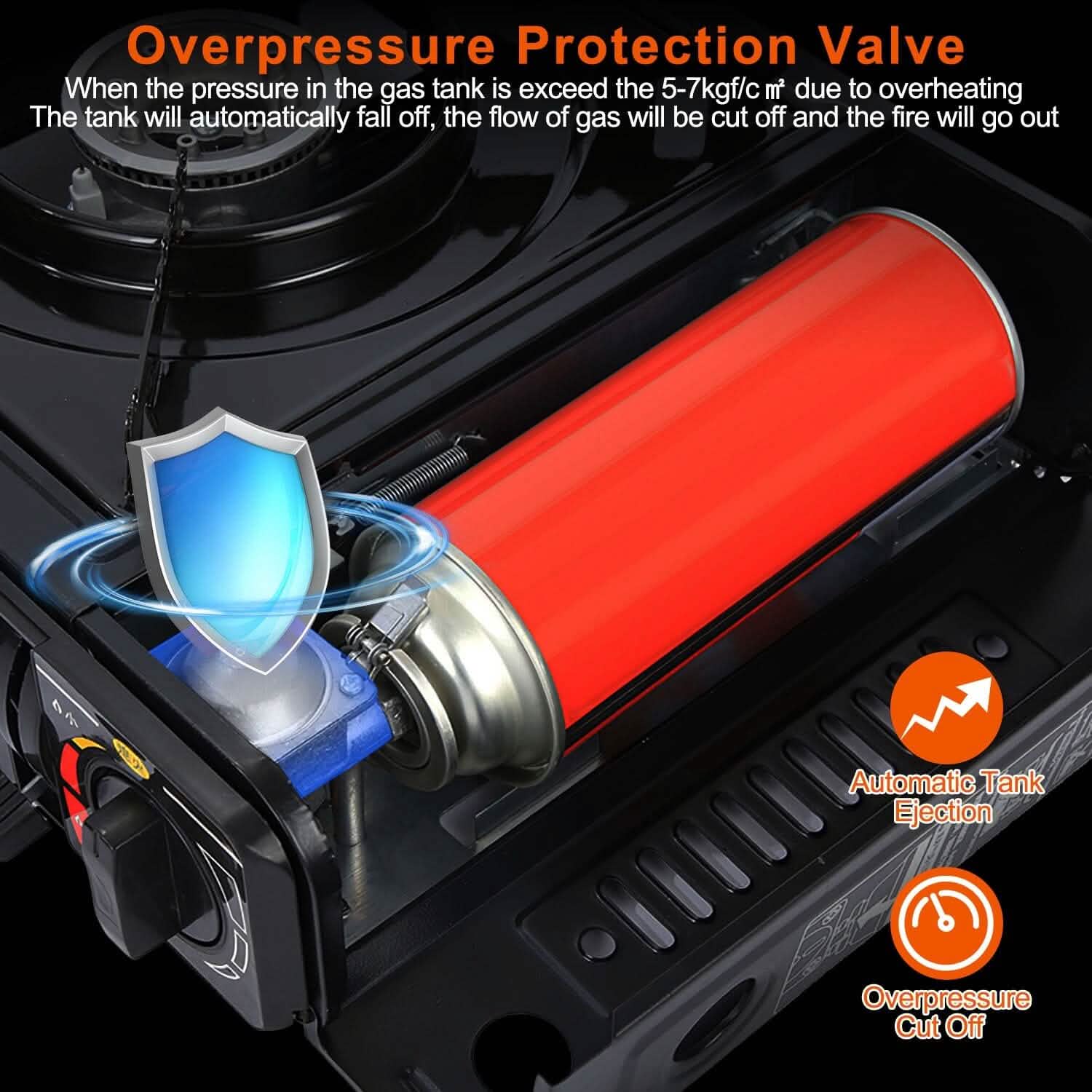 3300W Portable Camping Stove Butane Canister Dual Fuel Burner by DailySale