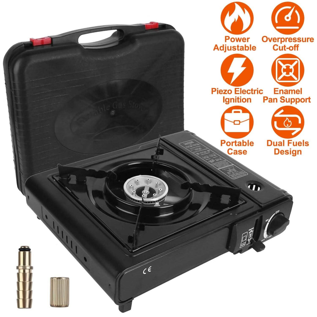 3300W Portable Camping Stove Butane Canister Dual Fuel Burner by DailySale