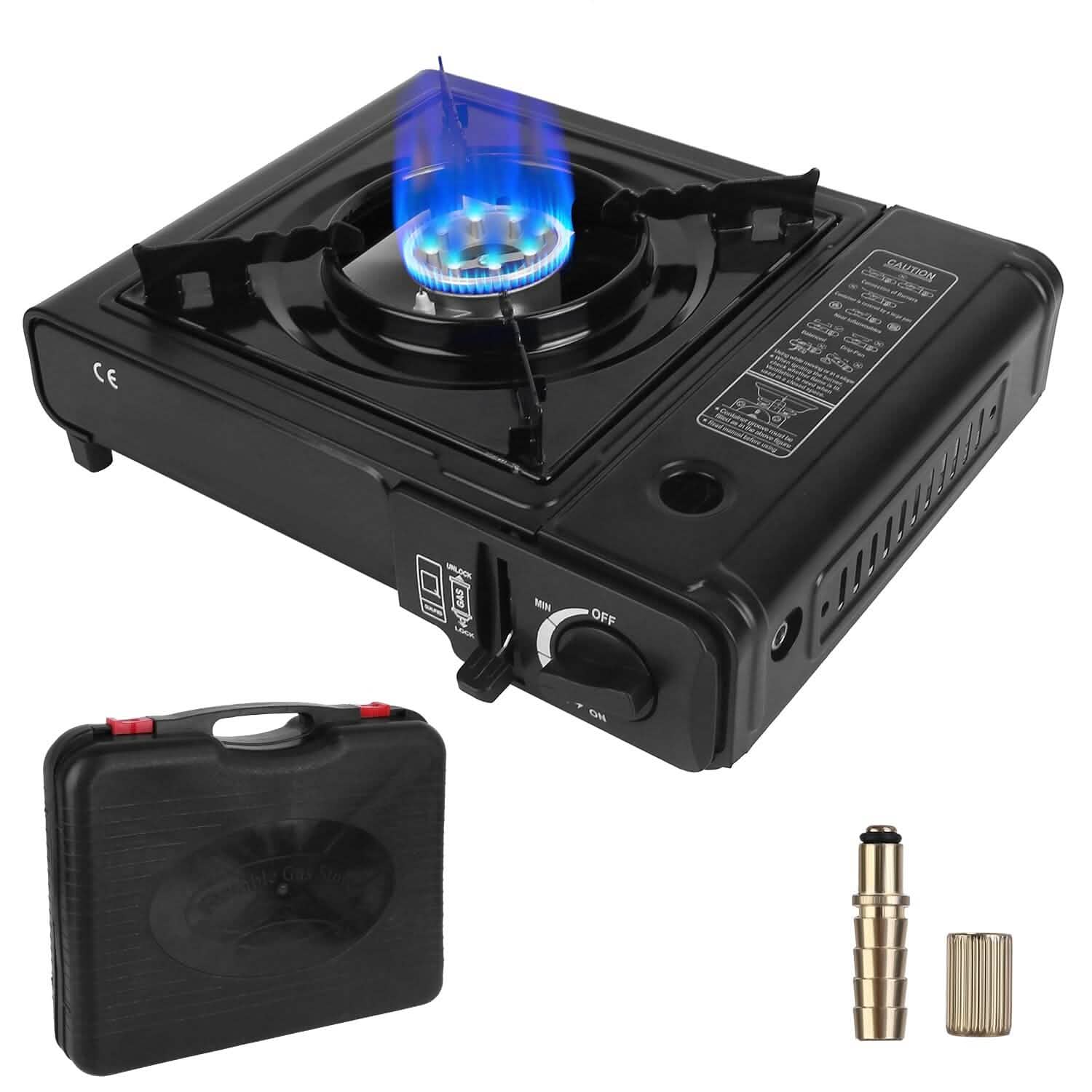 3300W Portable Camping Stove Butane Canister Dual Fuel Burner by DailySale