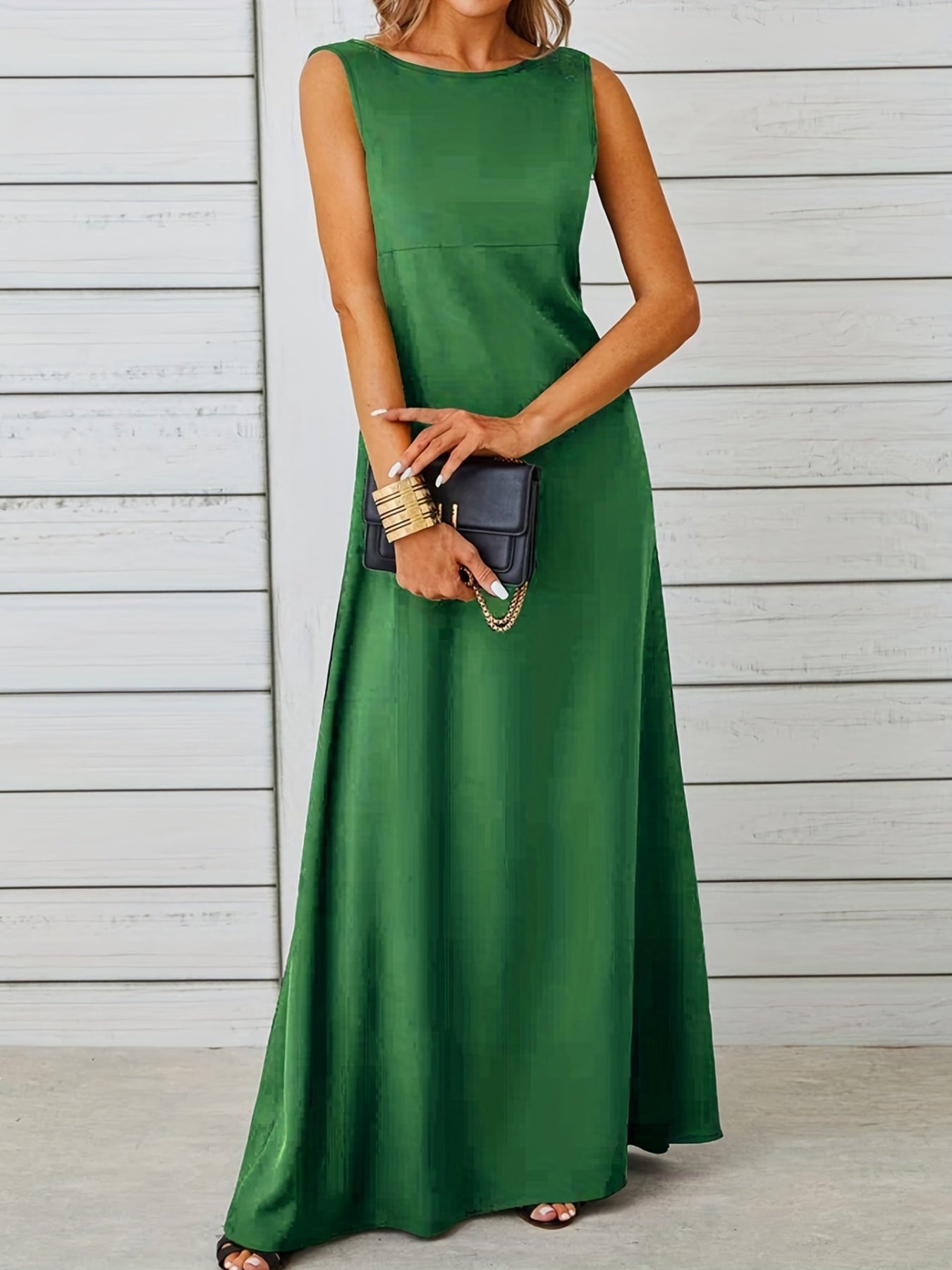 Sleeveless Flowy Maxi Dress by Shopiebay