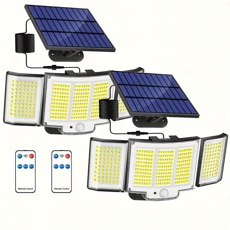 348 LED Motion Sensor Solar Lights Outdoor with Remote Control by DailySale