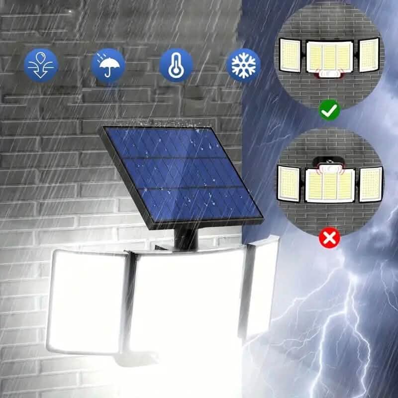 348 LED Motion Sensor Solar Lights Outdoor with Remote Control by DailySale