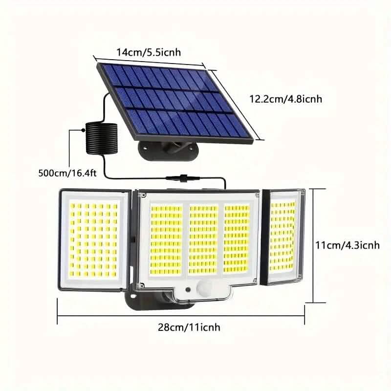 348 LED Motion Sensor Solar Lights Outdoor with Remote Control by DailySale