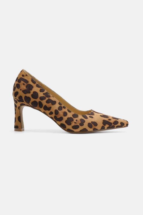 Beast Fashion Faux Suede Leopard Point Toe Pumps by Wild and Free Boutique