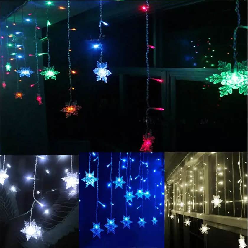 3.5M 96LED Snowflake String Curtain Lights by DailySale