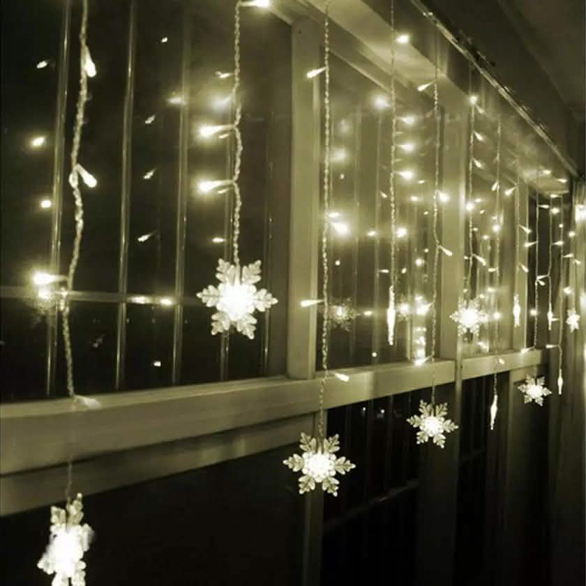 3.5M 96LED Snowflake String Curtain Lights by DailySale