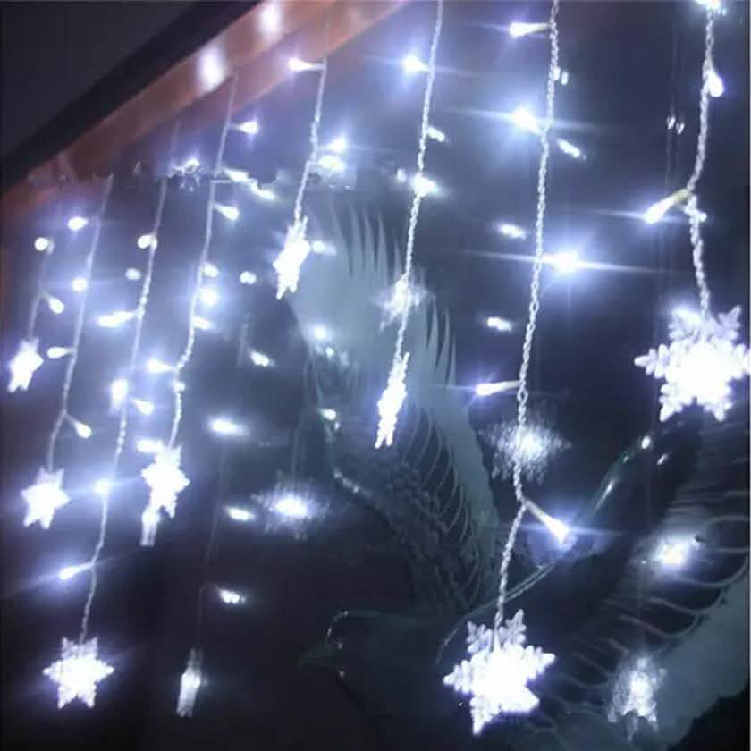 3.5M 96LED Snowflake String Curtain Lights by DailySale
