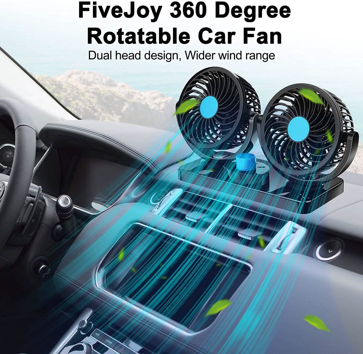 360 Degree Rotatable Car Fan by DailySale