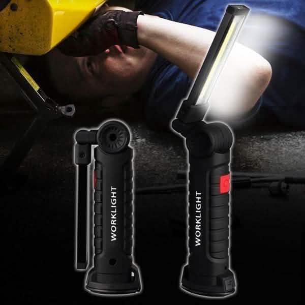 360° Rotation Inspection Lamp LED + COB Flexible Cordless Rechargeable Work Light by DailySale