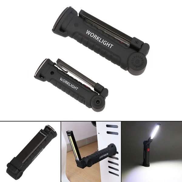 360° Rotation Inspection Lamp LED + COB Flexible Cordless Rechargeable Work Light by DailySale