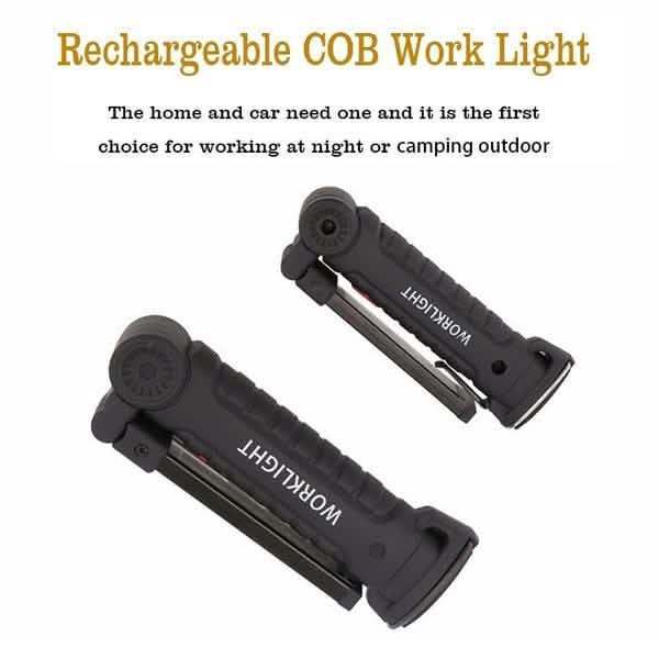 360° Rotation Inspection Lamp LED + COB Flexible Cordless Rechargeable Work Light by DailySale