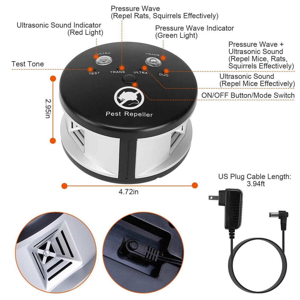 360° Ultrasonic Pest Repeller Electronic Plug-in Pest Control by DailySale
