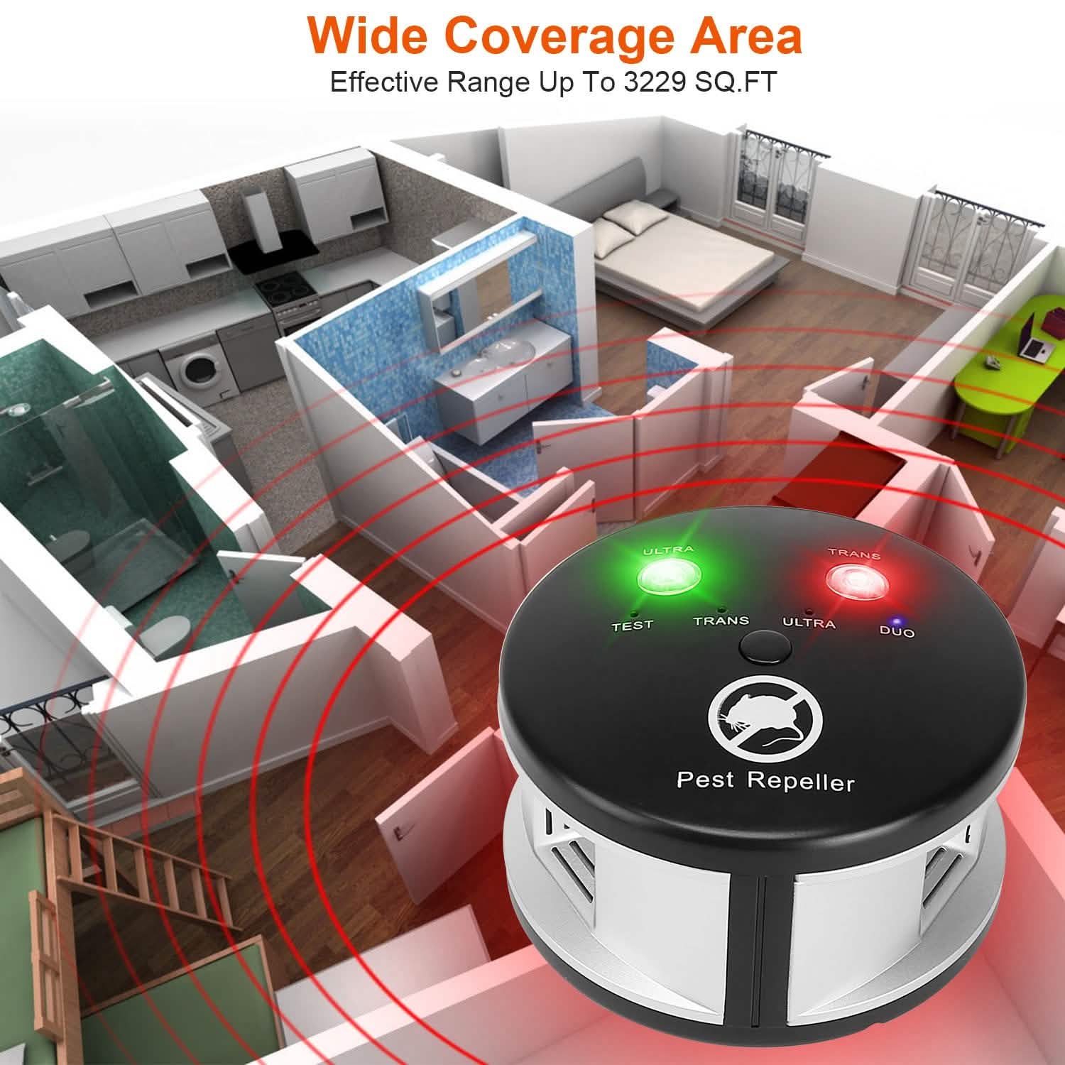 360° Ultrasonic Pest Repeller Electronic Plug-in Pest Control by DailySale