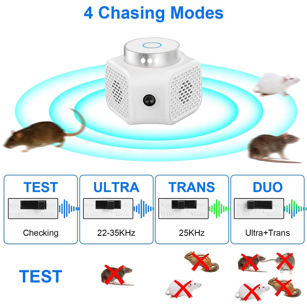 360° Ultrasonic Rodent Chaser Electronic Plug-in Mouse Control by DailySale