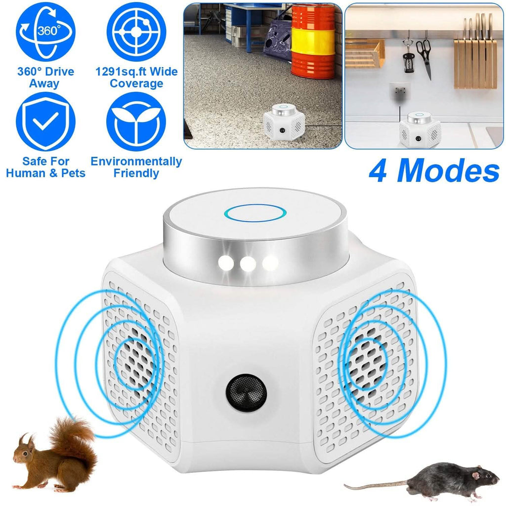 360° Ultrasonic Rodent Chaser Electronic Plug-in Mouse Control by DailySale