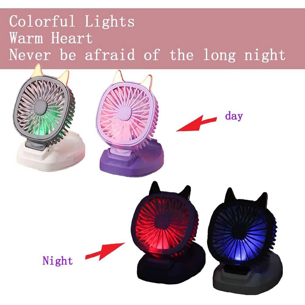 360¬∞Rotation Kids Portable Wrist Strap Mini Watch Hand Held Fan Cat Design by DailySale