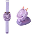 360¬∞Rotation Kids Portable Wrist Strap Mini Watch Hand Held Fan Cat Design by DailySale
