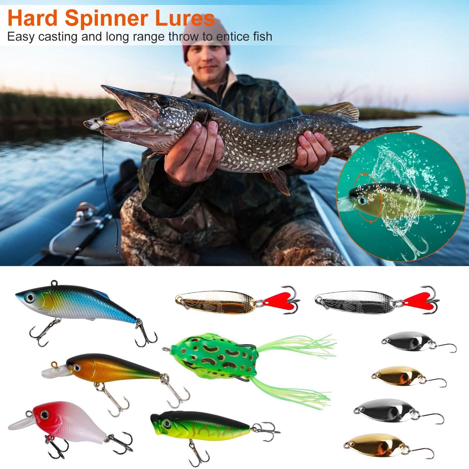383-Piece: Fishing Lures Tackle Box by DailySale