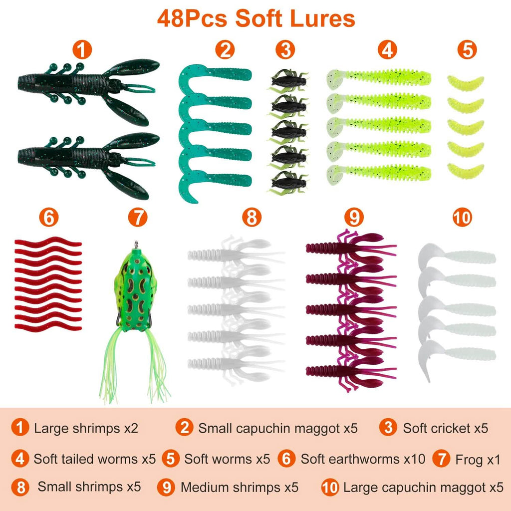 383-Piece: Fishing Lures Tackle Box by DailySale