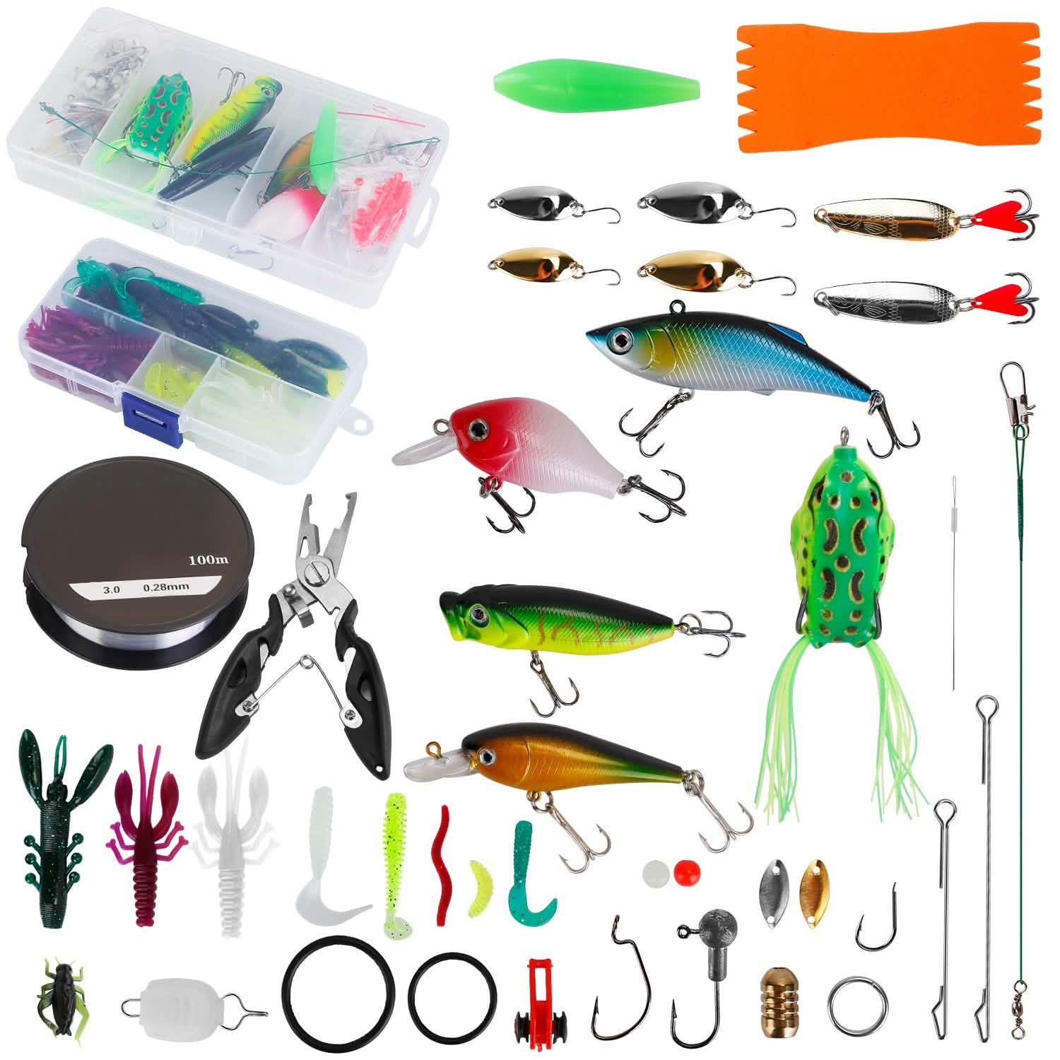 383-Piece: Fishing Lures Tackle Box by DailySale