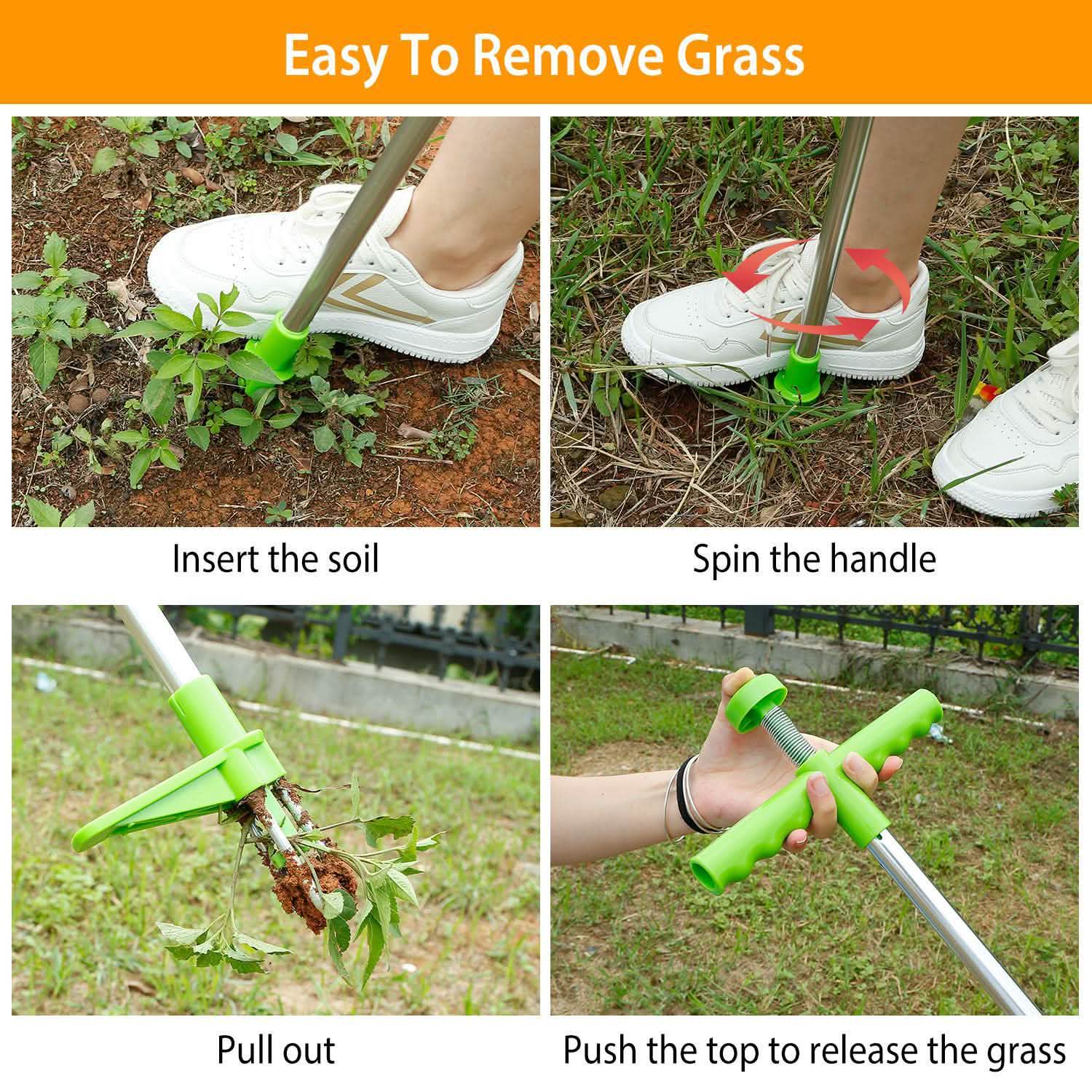 38.98" Weed Puller Twister Stand Up Root Removal by DailySale