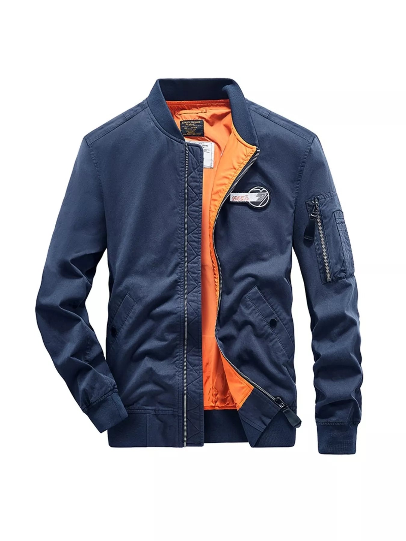 Men's Plus Size Casual Lightweight Bomber Jacket