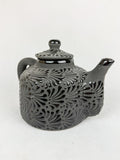 Mexican Talavera Style Tea Pot Coffee Pot Black- Tetera Barro Engobe by TheMexHub