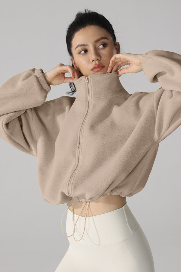 High Neck Fleece Jacket - Goddess Imports Marketplace