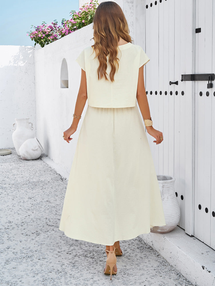 Casual solid color vest dress by nowadaysfashion