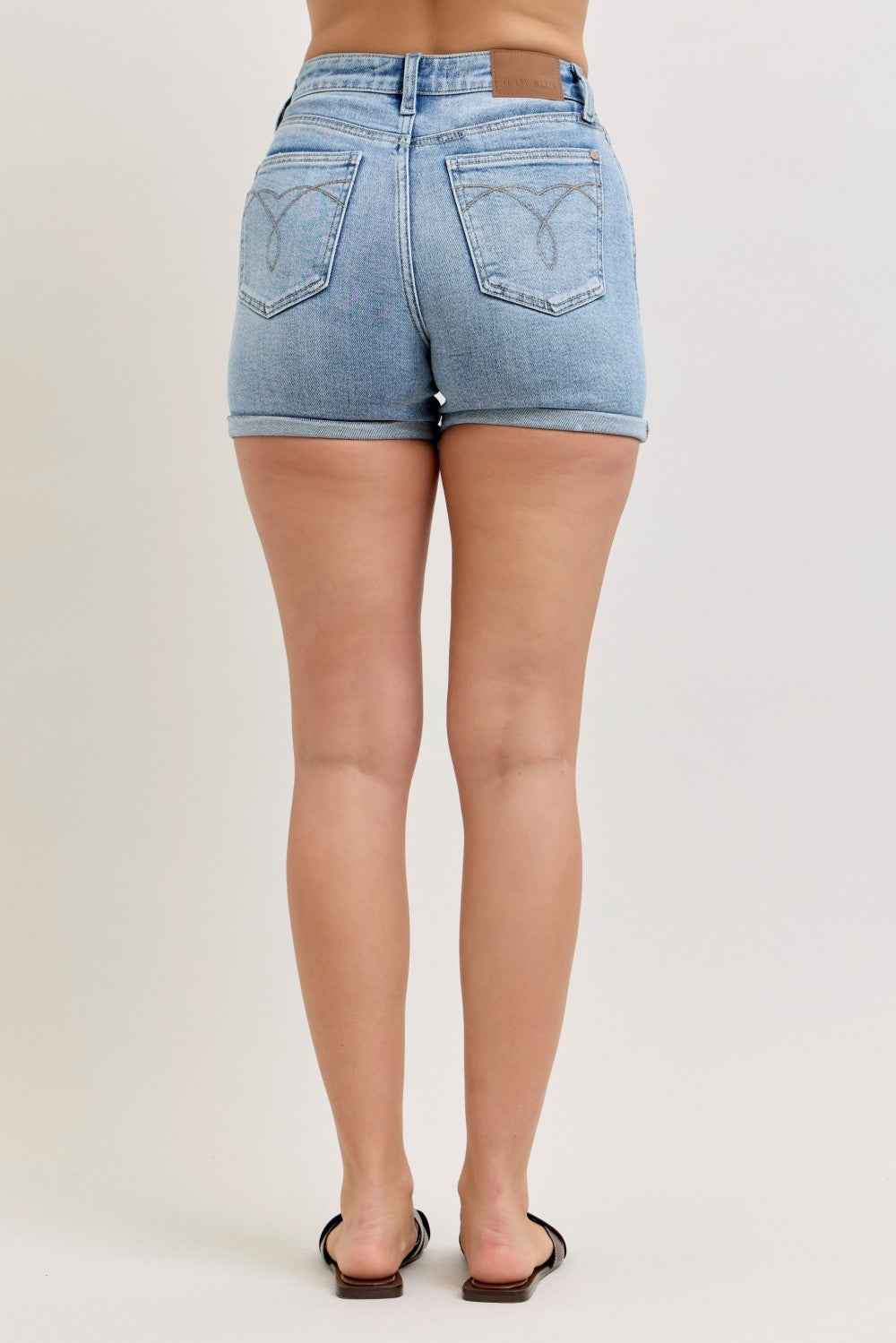 Judy Blue High-Waisted Slim Short with Cell Phone Back Pockets