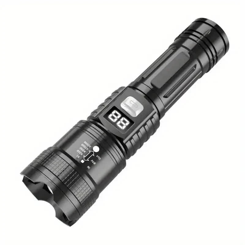 Ultra-Bright Tactical LED Flashlight – 3 Modes, USB Rechargeable, 600 Lumen, Outdoor, Hiking & Camping by DailySale