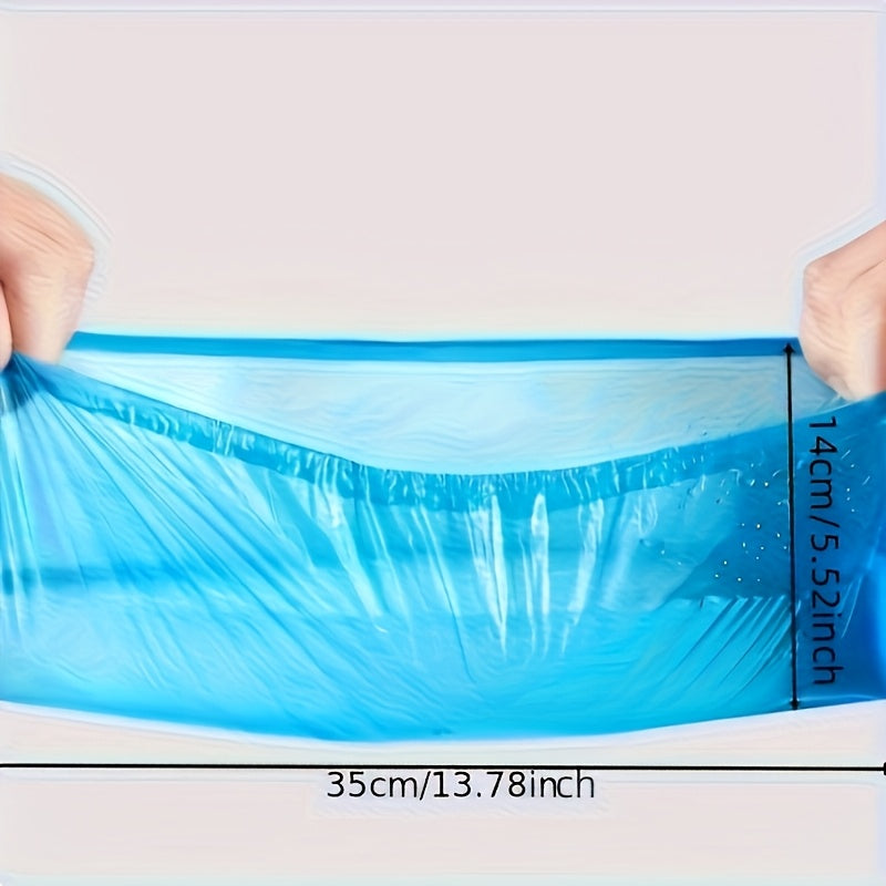 100-Pack: Disposable Plastic Shoe Covers – Waterproof & Slip-Resistant by DailySale