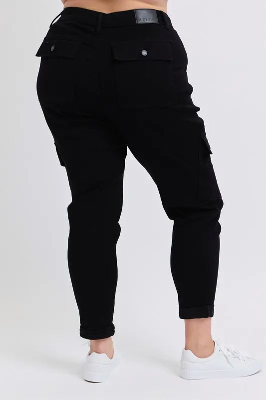 Judy Blue Full Size High Waist Cargo Cuffed Jogger Plus Size