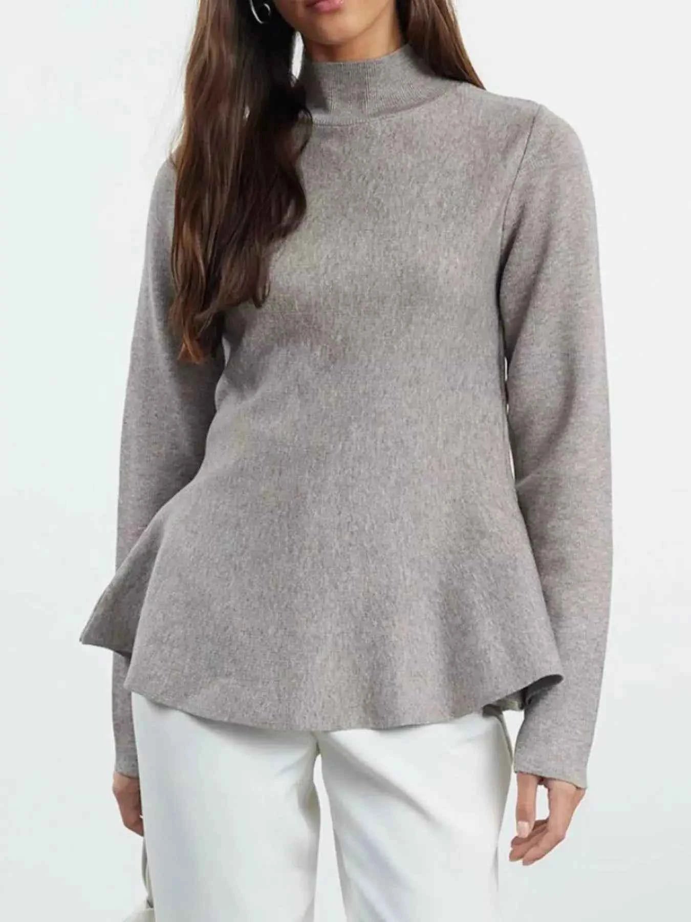 Mock Neck Long Sleeve Sweater