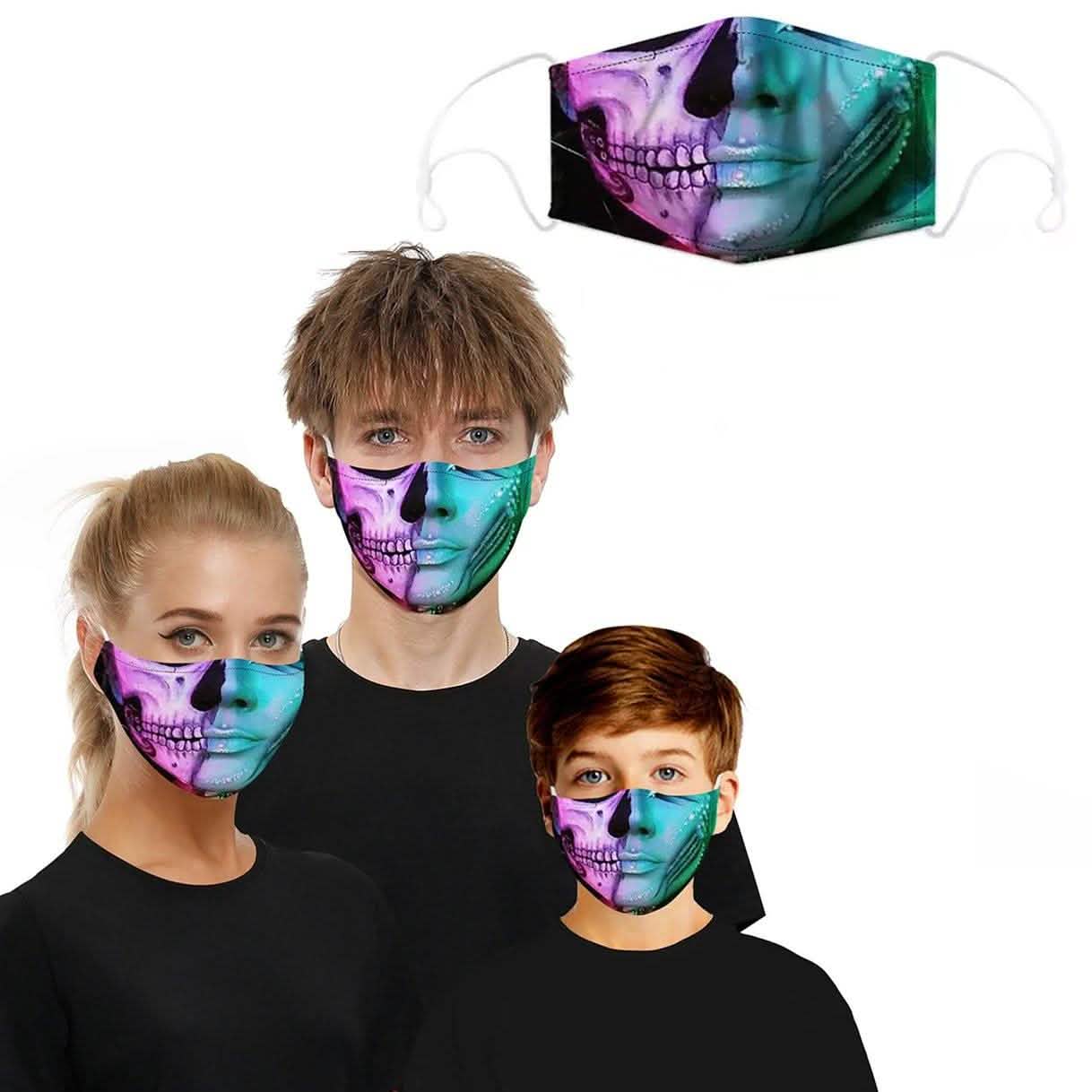 3D Halloween Special Scary Faces Reusable Face Masks by DailySale