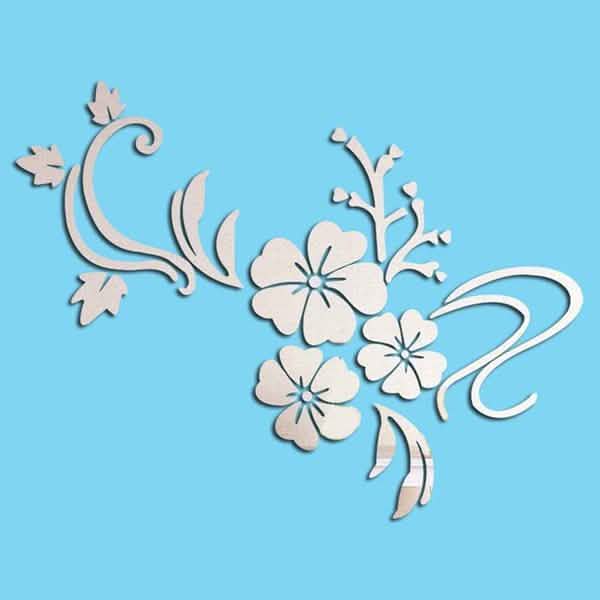 3D Mirror Flower Removable Wall Sticker by DailySale