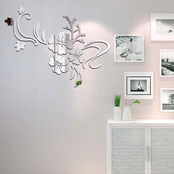 3D Mirror Flower Removable Wall Sticker by DailySale