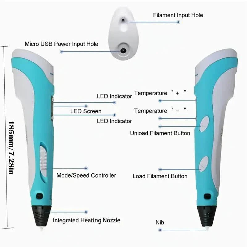 3D Printing Pen With Display - Includes 3D Pen by DailySale
